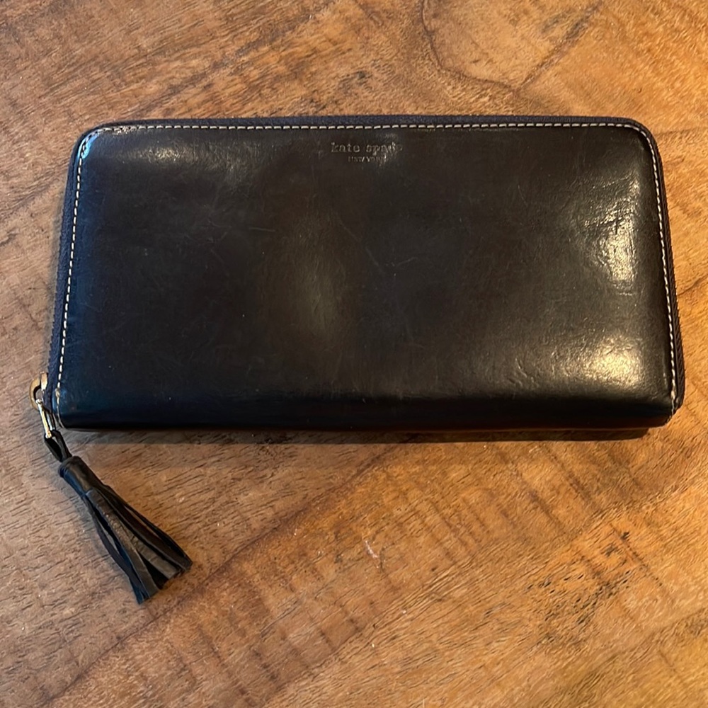 Kate Spade black leather wallet
